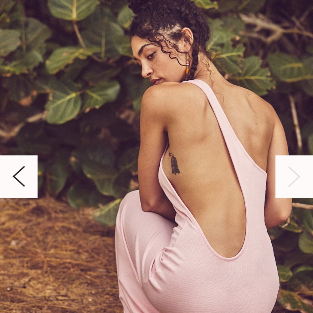 Free People Sexy backless dress with side split.